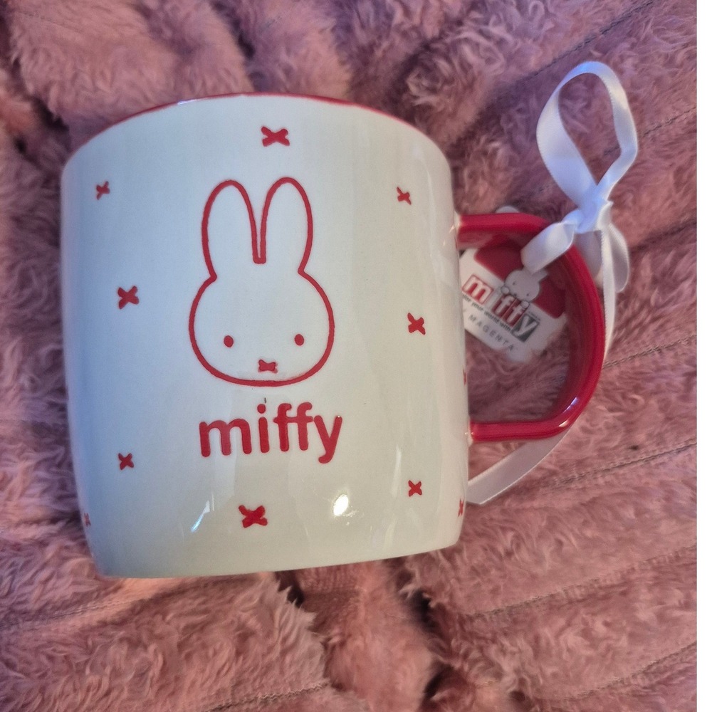 Miffy‎ by Magenta Ceramic Coffee Mug Red White Dick Bruna Bunny Rabbit New